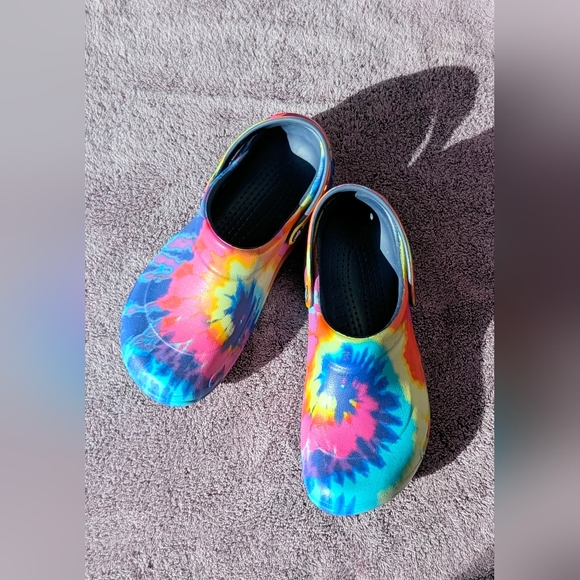 Tie-Dyed Crocs Unisex Men's 10 Or Women's 12 - Picture 13 of 13